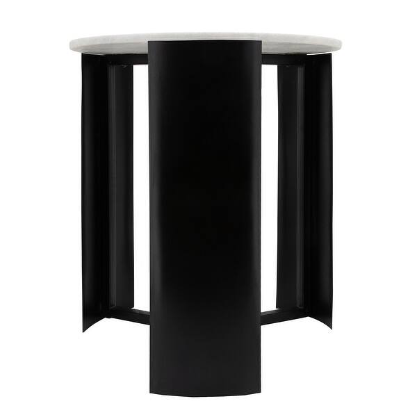 Round Marble Coffee Table With Black Legs - Pspinmgonskigm / Pedestals